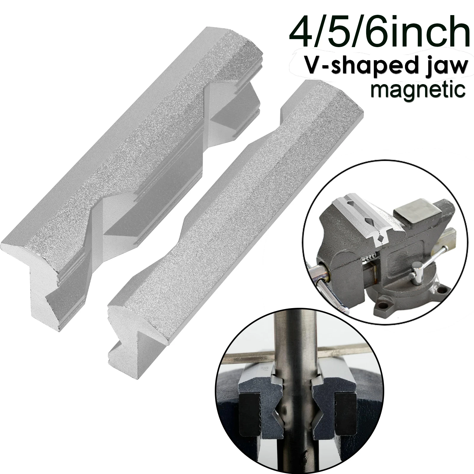 Workshop Tools Vice - Magnetic Vise Jaws 4/5/6inch V Type