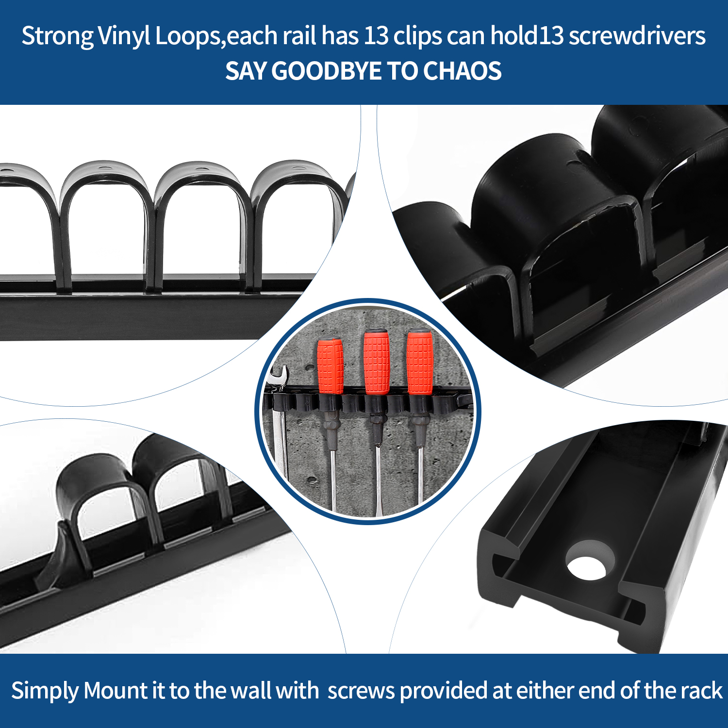 Workshop Tools On Wall - 3-H 3Pcs/Set Screwdriver Organizer Tool Holder