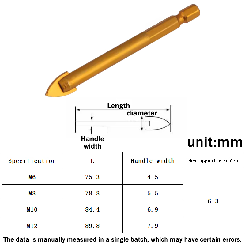 Triangle Drill Bit 6-12mm Tita - Workshop Tools Center 리뷰 및 가격