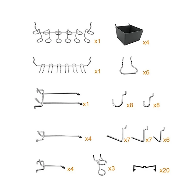 80PCS Pegboard Hooks Assortmen - Workshop Tools Store 리뷰 및 가격