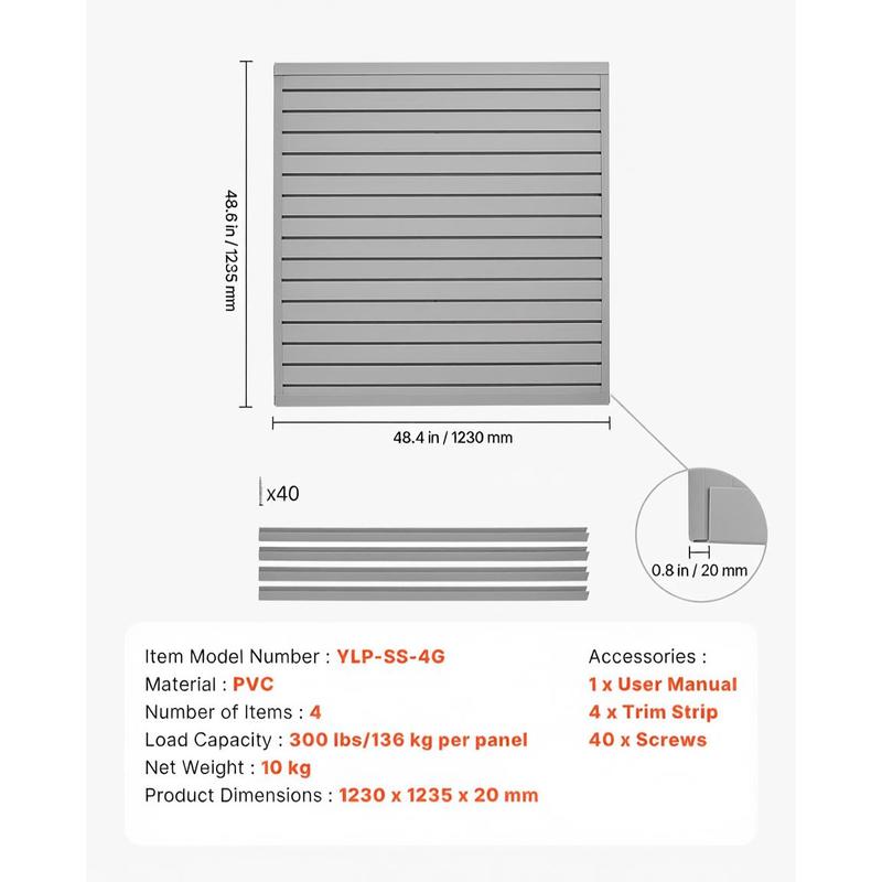PVC Wall Plank 4 x 4 ft For Ga - Workshop Tools Store 리뷰 및 가격