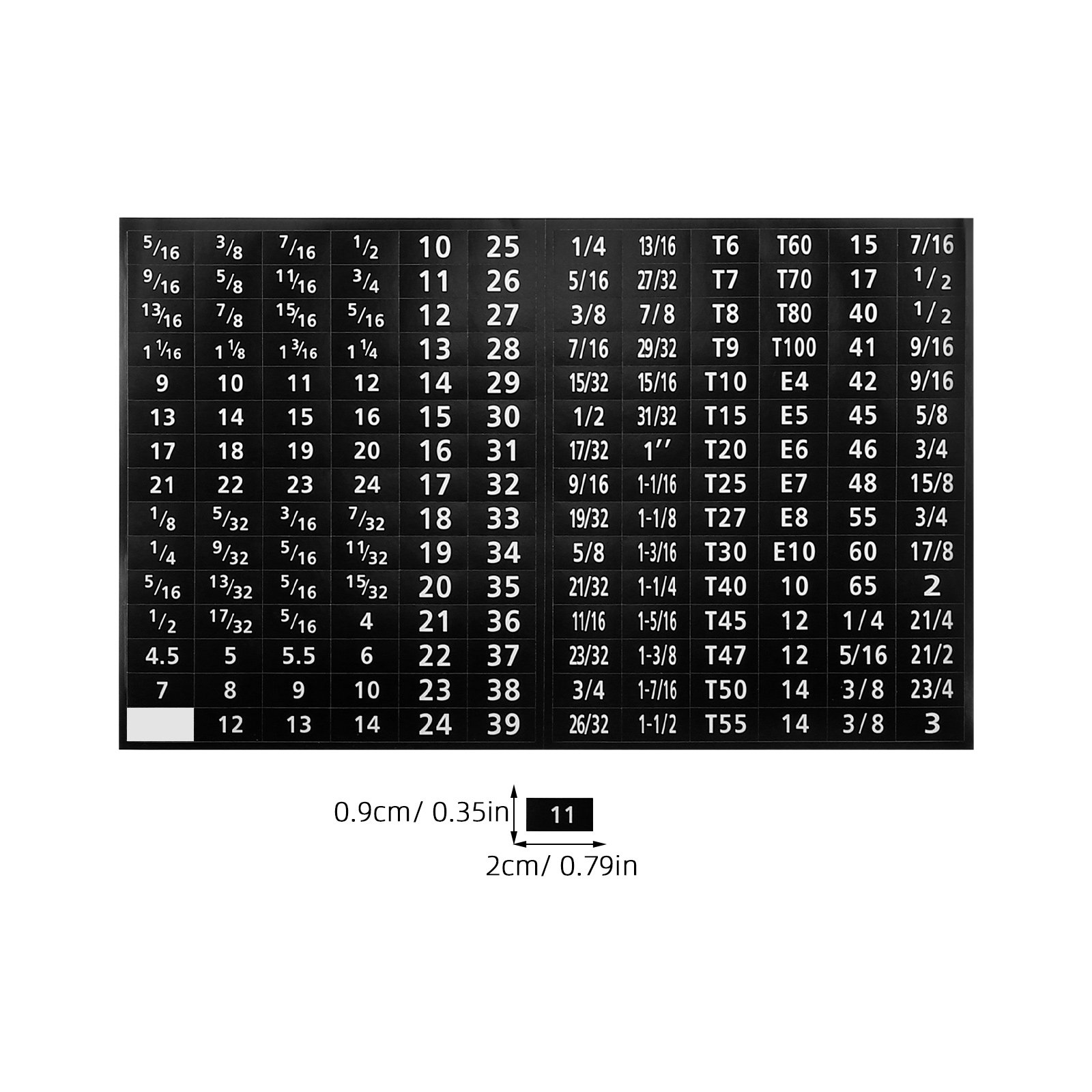 6 Sheet Self Adhesive Socket S - Workshop Tools Classification 리뷰 및 가격