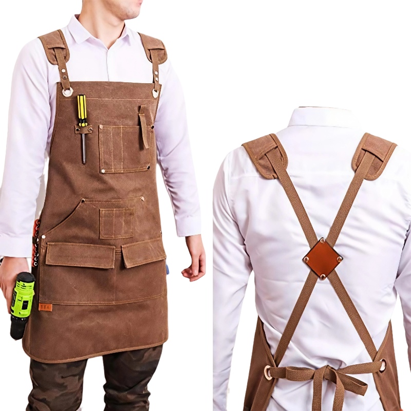 Heavy Duty Canvas Apron Custom - Workshop Tools Logo 리뷰 및 가격