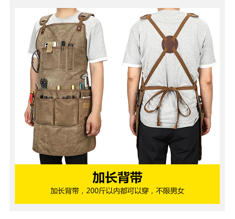 Heavy-Duty Thick Canvas Apron  - Workshop Tools Logo 리뷰 및 가격