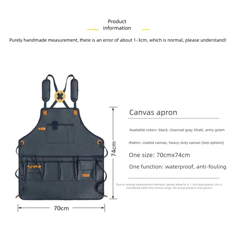 Heavy-Duty Thick Canvas Apron  - Workshop Tools Logo 리뷰 및 가격